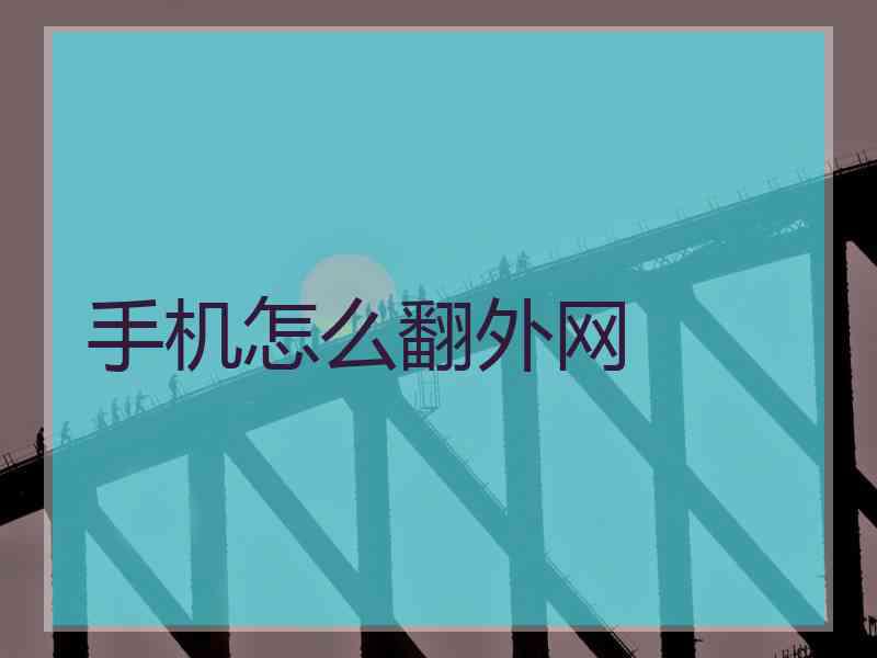 手机怎么翻外网 手机怎么翻外网