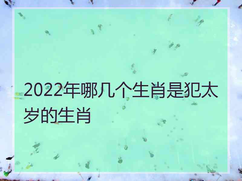2022年哪几个生肖是犯太岁的生肖