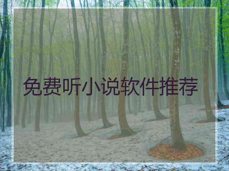 免费听小说软件推荐