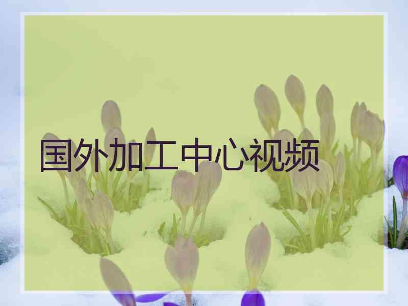 国外加工中心视频