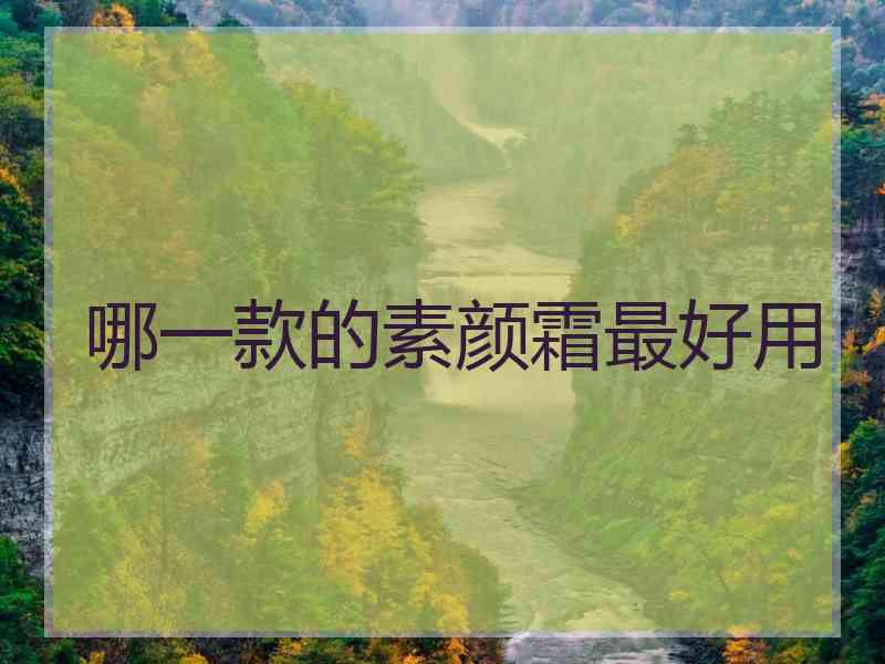 哪一款的素颜霜最好用