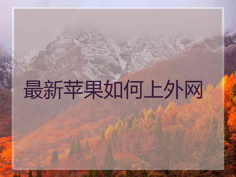 最新苹果如何上外网