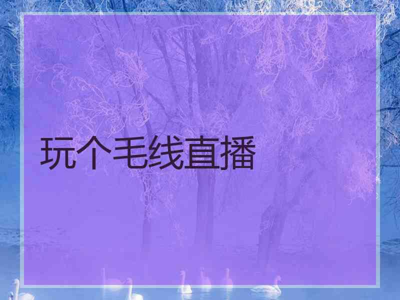 玩个毛线直播