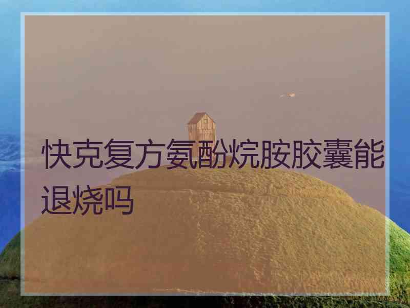 快克复方氨酚烷胺胶囊能退烧吗