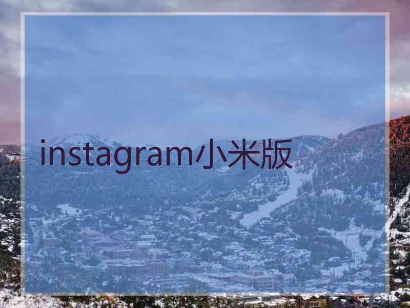 instagram小米版