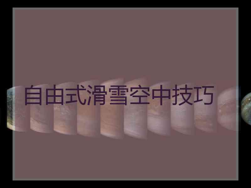 自由式滑雪空中技巧