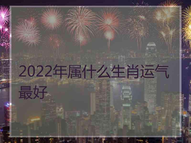 2022年属什么生肖运气最好