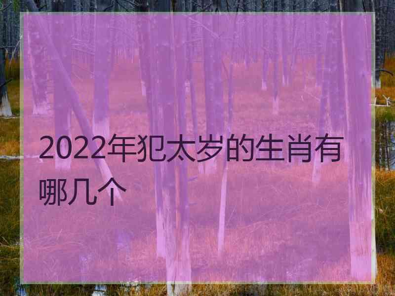 2022年犯太岁的生肖有哪几个