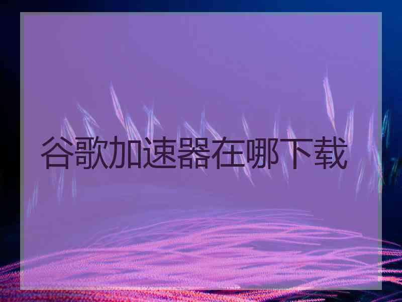 谷歌加速器在哪下载