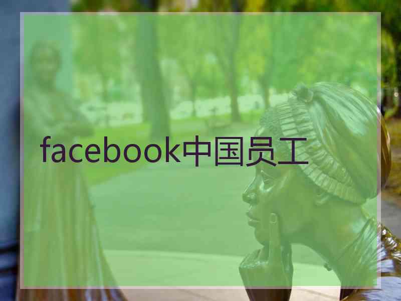 facebook中国员工