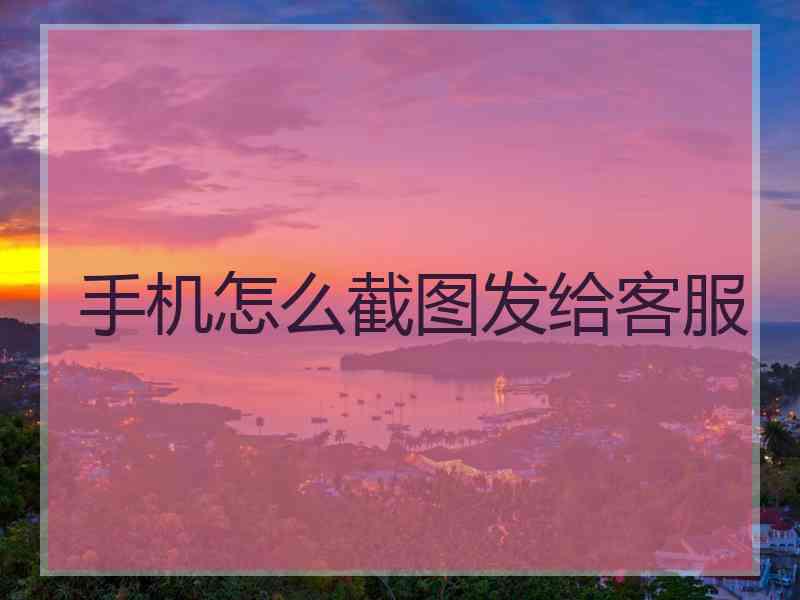 手机怎么截图发给客服
