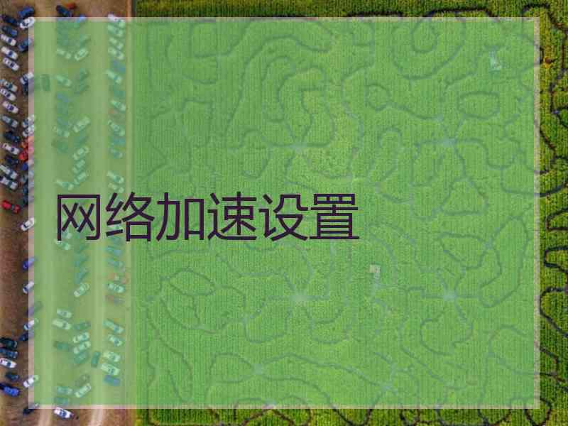 网络加速设置