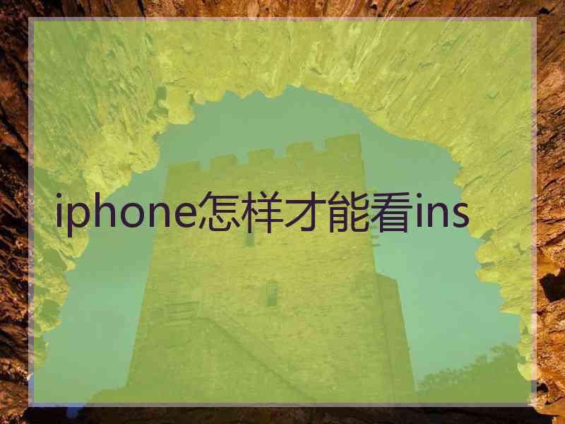 iphone怎样才能看ins