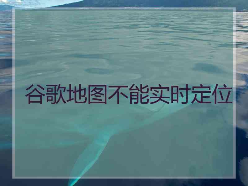 谷歌地图不能实时定位