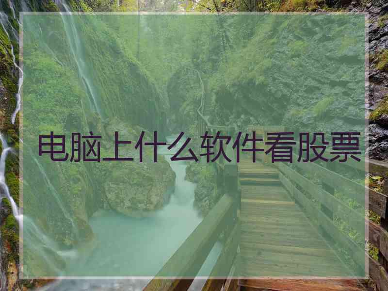 电脑上什么软件看股票