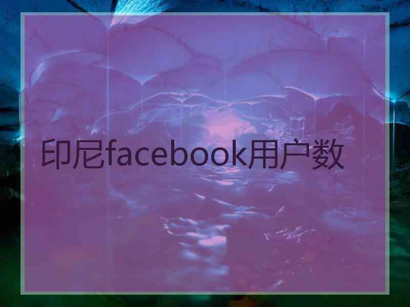 印尼facebook用户数