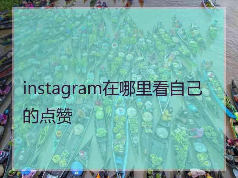 instagram在哪里看自己的点赞