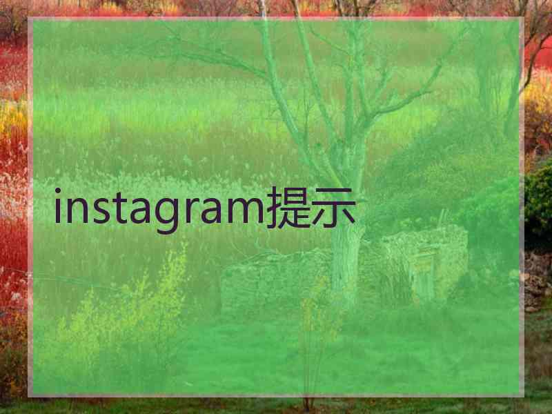 instagram提示