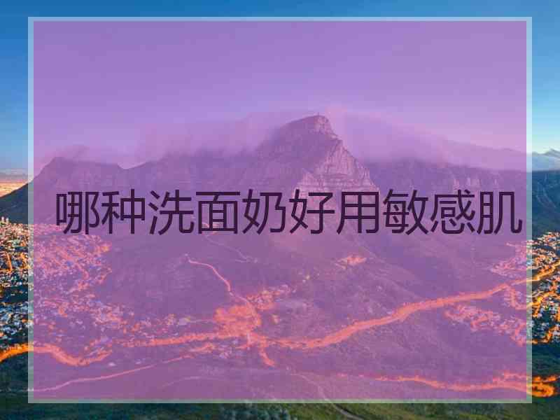 哪种洗面奶好用敏感肌