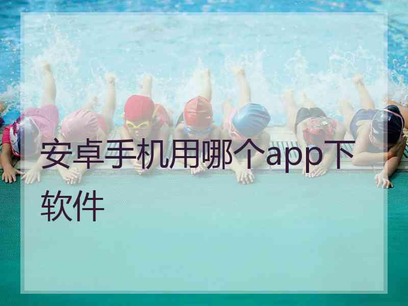 安卓手机用哪个app下软件