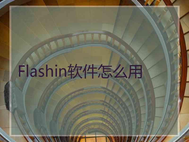 Flashin软件怎么用