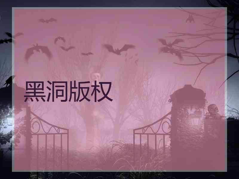黑洞版权