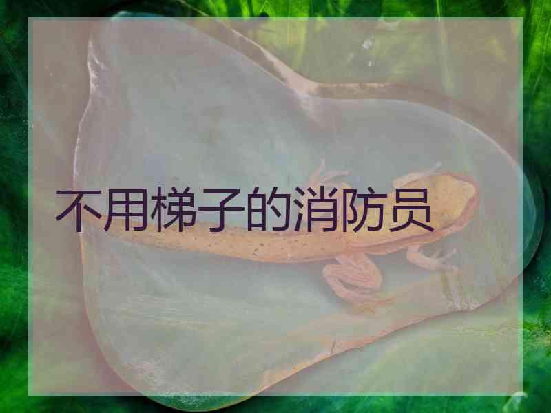 不用梯子的消防员