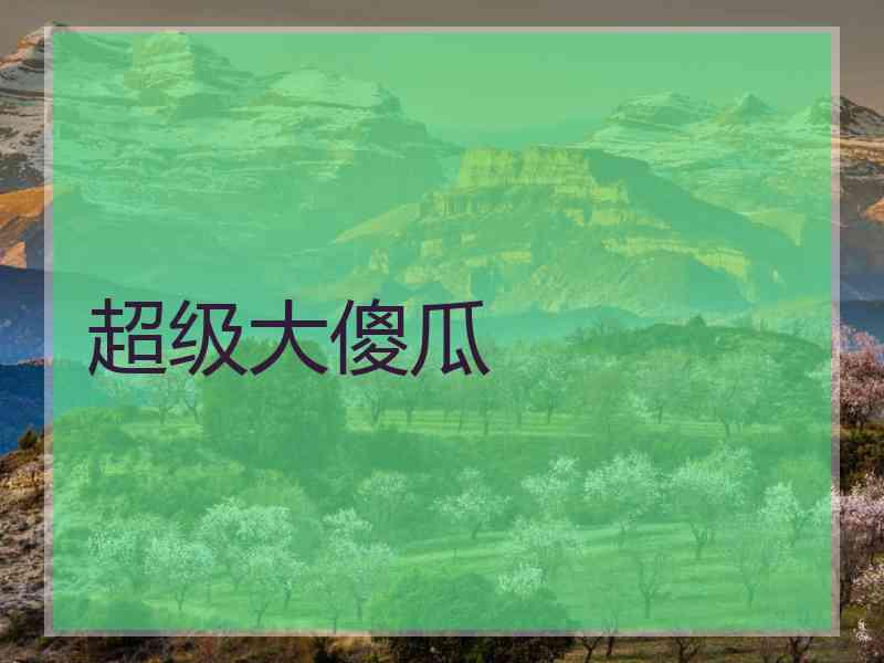 超级大傻瓜