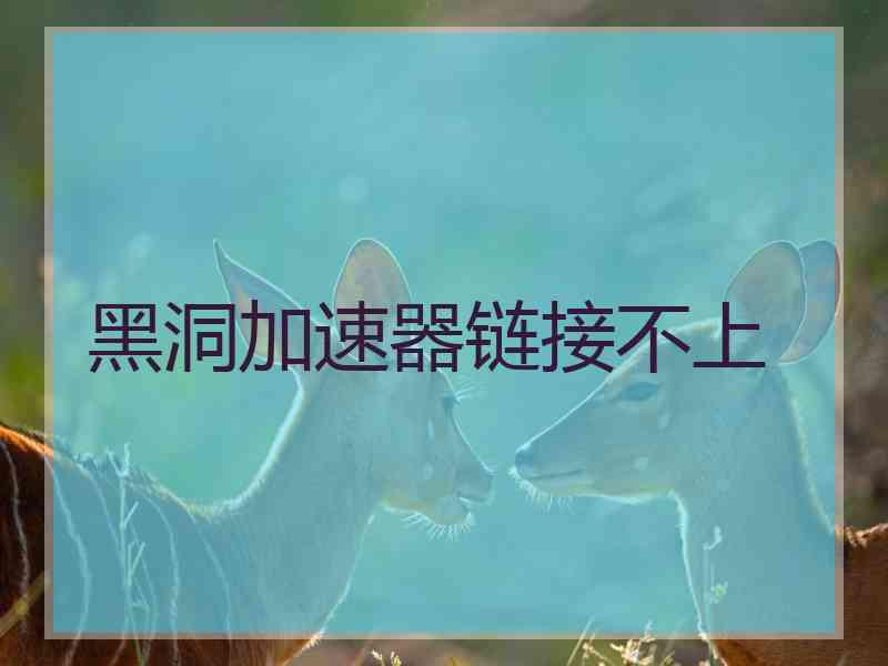 黑洞加速器链接不上