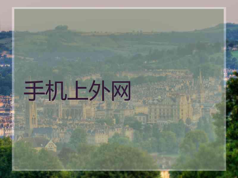 手机上外网