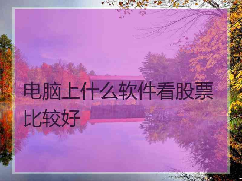 电脑上什么软件看股票比较好