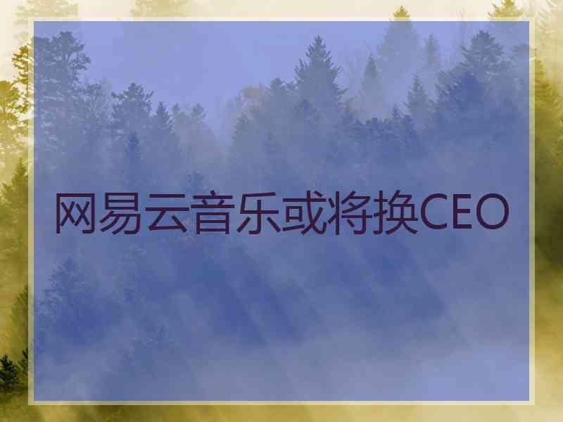 网易云音乐或将换CEO