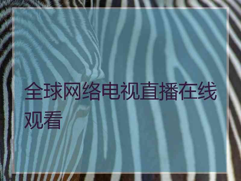 全球网络电视直播在线观看