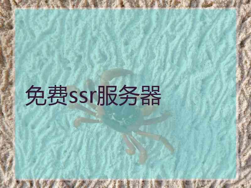 免费ssr服务器