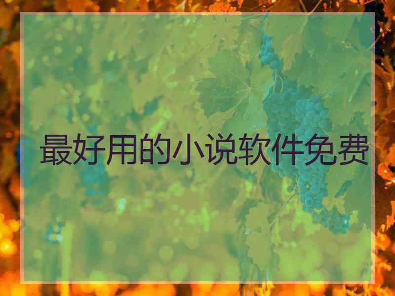 最好用的小说软件免费