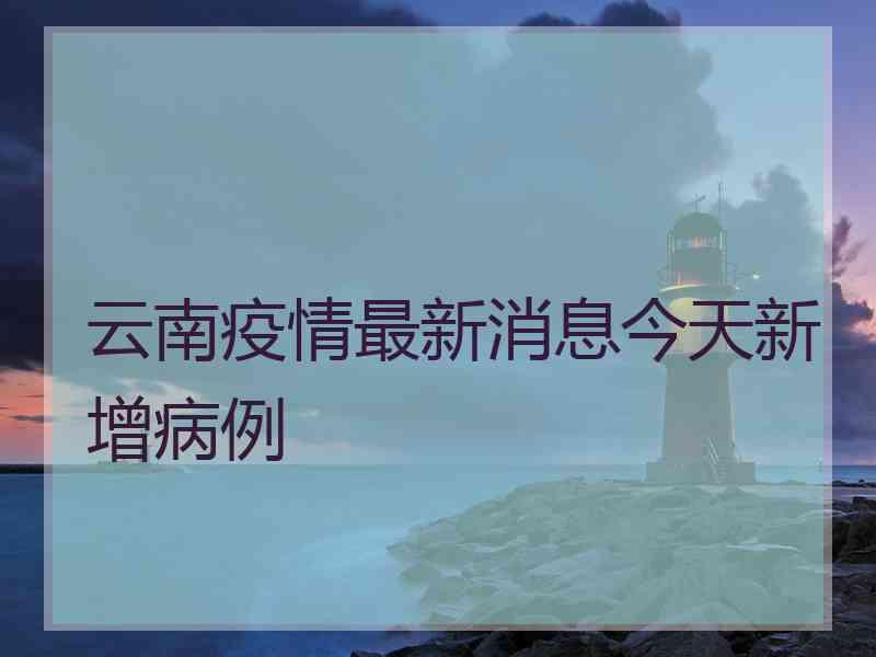 云南疫情最新消息今天新增病例
