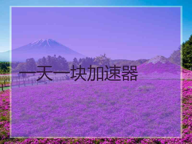 一天一块加速器
