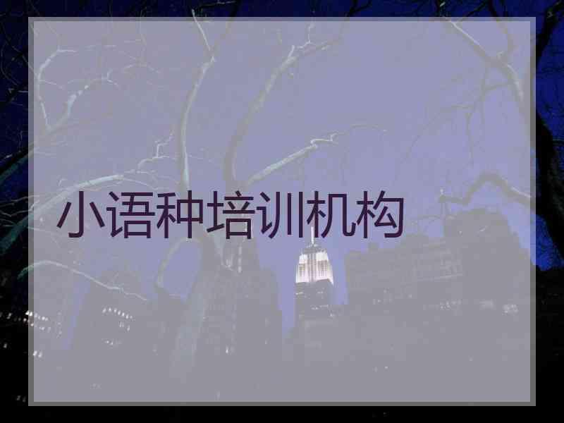 小语种培训机构