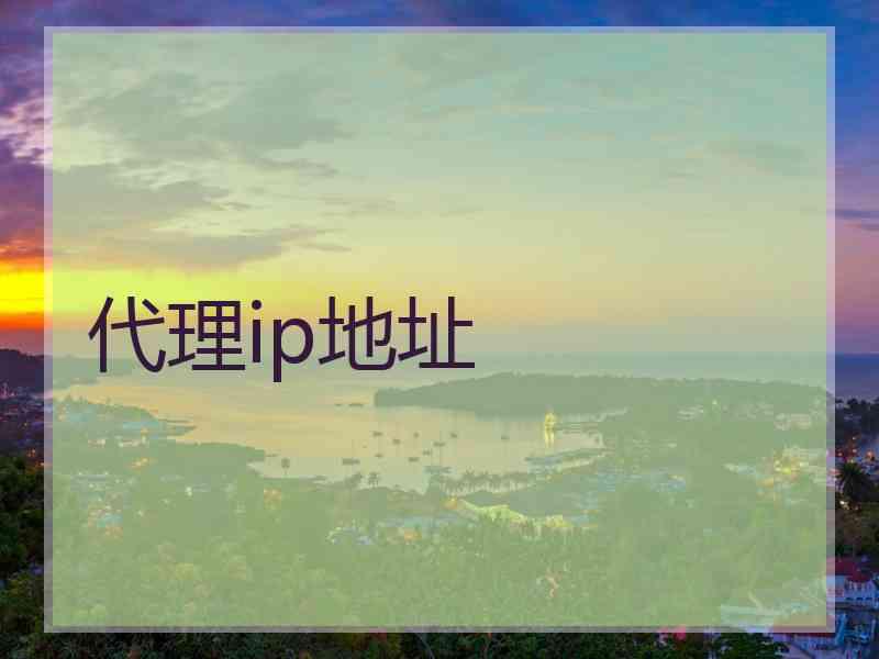 代理ip地址