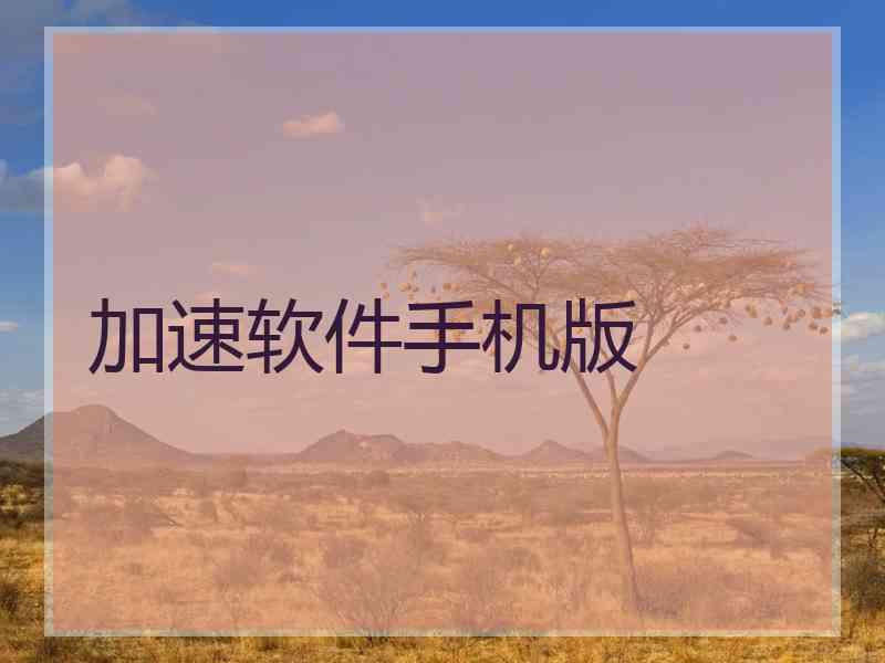 加速软件手机版
