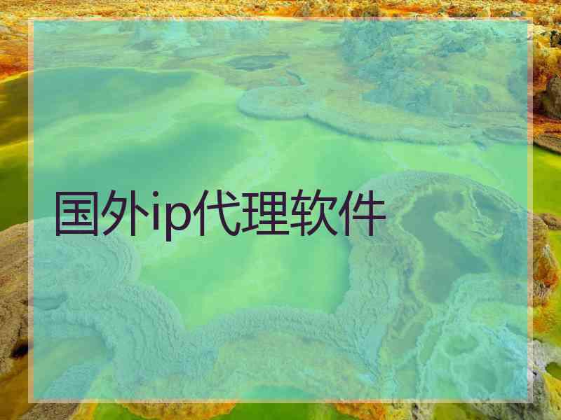 国外ip代理软件