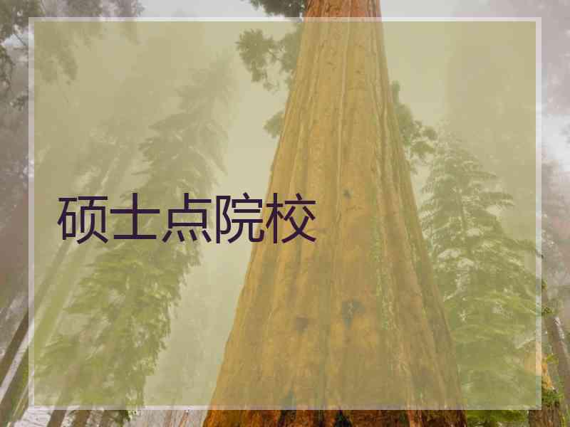 硕士点院校