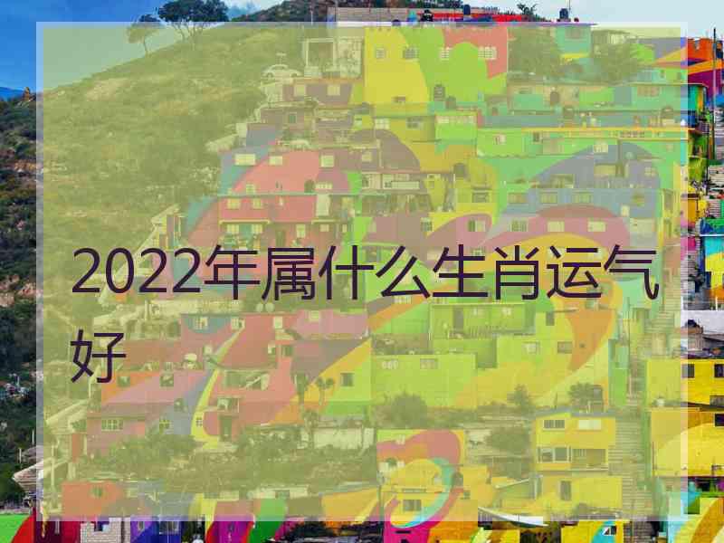 2022年属什么生肖运气好