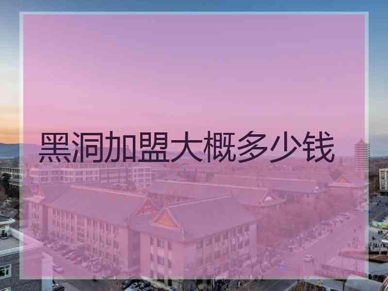 黑洞加盟大概多少钱