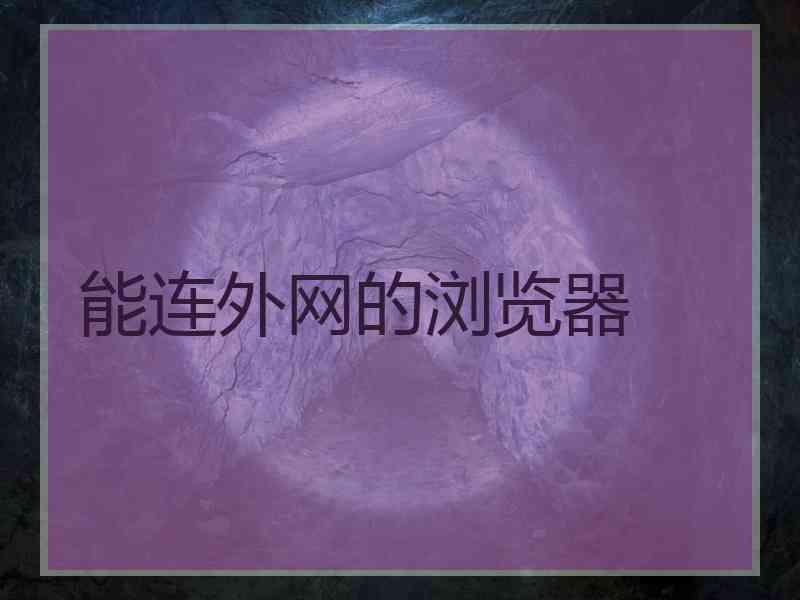 能连外网的浏览器