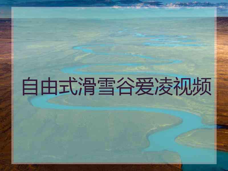 自由式滑雪谷爱凌视频