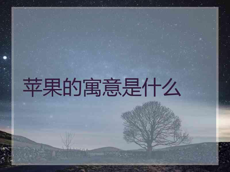 苹果的寓意是什么